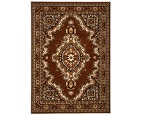 Alfa Carpets  Kusový koberec TEHERAN T-102 brown - 80x150 cm Hnědá, Malé (80x150 cm a menší), Syntetický (umělý)