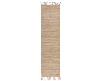 Flair Rugs koberce Běhoun Levi Chenille Jute Natural - 60x230 cm Béžová, Střední (80x160 - 164x240), Přírodní