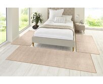 Hanse Home Collection koberce AKCE: 3 díly: 70x140 cm (2x), 70x240 cm (1x) cm Kobercová sada Pure 102662 Taupe/Creme - 3 díly: 70x140 (2x), 70x240 (1x) cm Hnědá, Střední (80x160 - 164x240), Syntetický (umělý)