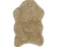 Lorena Canals koberce DOPRODEJ: 75x110 tvar kožešiny cm Vlněný koberec Woolly - Sheep Beige - 75x110 tvar kožešiny cm Béžová, Malé (80x150 cm a menší), Přírodní