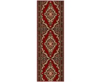 Alfa Carpets  AKCE: 1200x100 cm Běhoun na míru TEHERAN T-102 red - obšitý ze všech stran - šíře 100 cm Červená, Velké (190x270 cm a větší), Syntetický (umělý)