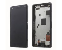 Sony Xperia Z3 Compact LCD displej včetně středního rámečku telefonu D5803 černá