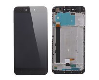 Xiaomi Redmi Note 5A LCD displej dotykové sklo černé včetně rámečku (Service Pack)