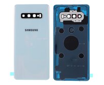 Samsung Galaxy S10 Plus zadní kryt baterie osázený včetně krytky fotoaparátu bílý G975