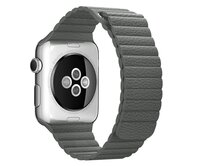 Apple Watch 42mm 44MM řemínek kožený provlékací šedý