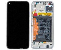 Huawei P40 Lite LCD displej dotykové sklo včetně rámečku (Service Pack) Breathing Crystal