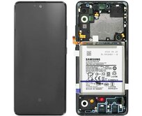 Samsung Galaxy A51 5G A516 LCD displej dotykové sklo včetně rámečku a baterie (Service Pack)