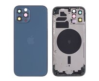 Zadní kryt baterie Apple iPhone 12 Pro včetně středového rámečku modrý