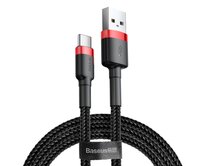 USB-A na USB-C kabel Baseus Cafule 18W 3A (0.5m) červený CATKLF-D91