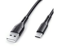 USAMS U68 datový a nabíjecí USB-C kabel 2A černý