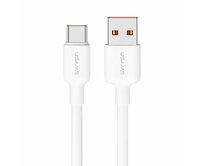 USAMS U84 datový a nabíjecí USB-C kabel 3A bílý