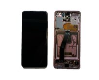 Samsung Galaxy S20 LCD displej zánovní komplet originál včetně rámečku G980 (SWAP) šedý