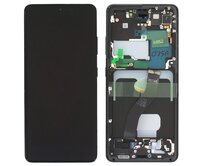 Samsung Galaxy S21 Ultra 5G LCD displej dotykové sklo černé G998 (Service Pack)