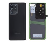 Samsung Galaxy S20 Ultra Zadní kryt černý G988 Cosmic Black včetně čočky fotoaparátu (Service Pack)