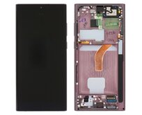 Samsung Galaxy S22 Ultra 5G LCD displej dotykové sklo S908 (Service Pack) Burgundy