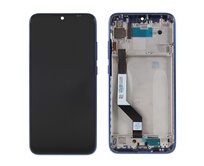 Xiaomi Redmi Note 7 LCD displej dotykové sklo komplet přední panel včetně rámečku modrý