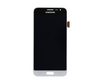 Samsung Galaxy J3 2016 LCD displej dotykové sklo bílé J320F (Service Pack)