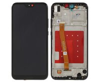 Huawei P20 Lite LCD displej dotykové sklo komplet přední panel včetně rámečku černý