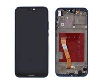 Huawei P20 Lite LCD displej dotykové sklo komplet přední panel včetně rámečku modrý