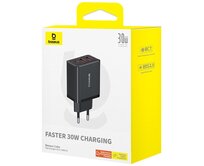 Nabíjecí adaptér Baseus CUBE, 1x USB-C 2x USB, 30W