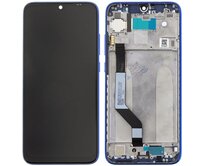 Xiaomi Redmi Note 7 LCD displej dotykové sklo včetně rámečku modrý (Service Pack)