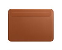 Kožený obal MacBook Pro 13" 2016/2017/2018/2019/2020/M1 tenké pouzdro WIWU hnědé