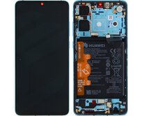 Huawei P30 LCD OLED Display dotykové sklo Aurora Blue (Service Pack)