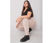 Dámské tepláky plus size AELIS béžové Béžová, 2XL