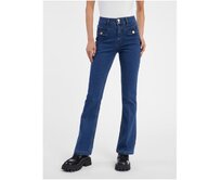 Modré dámské bootcut džíny Modrá, 34