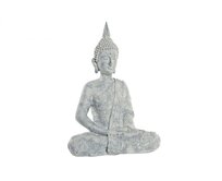 Soška "BUDDHA GREY" resin 28x19x41cm