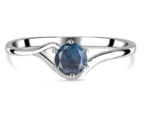 Klenoty Amber Luxusní stříbrný prsten s labradoritem Special Moment Velikost: 52 modrá, 52, stříbro Ag 925/1000