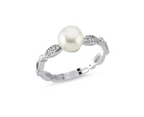Stříbrný otevřený prsten Perla - nastavitelná velikost stříbro Ag 925/1000
