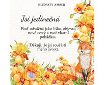 Klenoty Amber Dárková karta s věnováním Jsi jedinečná