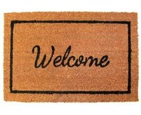 DURAmat Čisticí vstupní rohož PVC & mořská tráva WELCOME žluto-černá 40x60cm