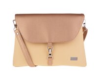 Malá, klopová, crossbody kabelka LENA tělová + rosegold Rosegold, Small