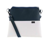 Malá crossbody  kabelka MANON - námořní modrá + bílá Bílá, Small