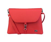 Malá, klopová, crossbody kabelka LENA červená Červená, Small