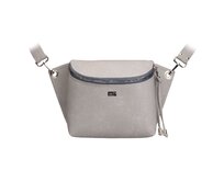 Crossbody ledvinka SALOME světle šedá Šedá, Medium