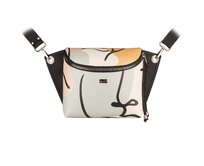 Crossbody ledvinka SALOME street motiv s černou Černá, Medium