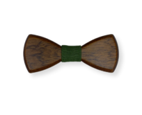 Dřevěný motýlek Bow Sapele Green Hnědá, Len