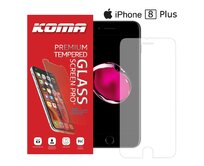 KOMA Ochranné tvrzené sklo pro iPhone 8 Plus, zaoblení 2.5 D, tvrdost 9H