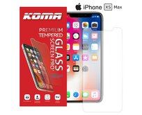 KOMA Ochranné tvrzené sklo pro iPhone XS Max, zaoblení 2.5 D, tvrdost 9H