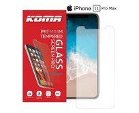 KOMA Ochranné tvrzené sklo pro iPhone 11 Pro Max, zaoblení 2.5 D, tvrdost 9H