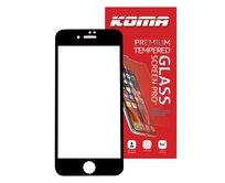 KOMA Tvrzené sklo Full Cover pro iPhone 7/8/SE 2020, zaoblení 3D, tvrdost 9H