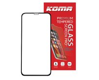 KOMA Tvrzené sklo Full Cover pro iPhone XR / 11, zaoblení 3D, tvrdost 9H