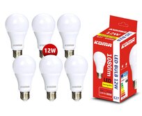 Sada 6ks LED žárovek KOMA E27 12W, 230V, 1080lm, 20000h, 6500K studená bílá