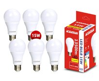 Sada 6ks LED žárovek KOMA E27 15W, 230V, 1350lm, 20000h, 6500K studená bílá