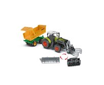 Korody RC Traktor s vozíkem a XL příslušenstvím 1:24, světla, zvuk