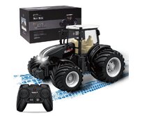 Korody RC traktor kovový 2,4 Ghz s širokými koly, LED osvětlení, zvuk