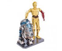 Metal Earth Luxusní ocelová stavebnice Star Wars - C-3PO + R2-D2 Box verze